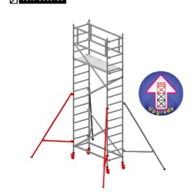 Ediy Advanced Plus Scaffold Tower With Height Adj Wheels Telescopic Outriggers