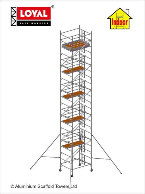 12.2m(40') Working Height - Loyal Tower 1450 Plus, 1.8m(5'11") Long, Loyal Loyal Industrial Scaffold Tower Plus