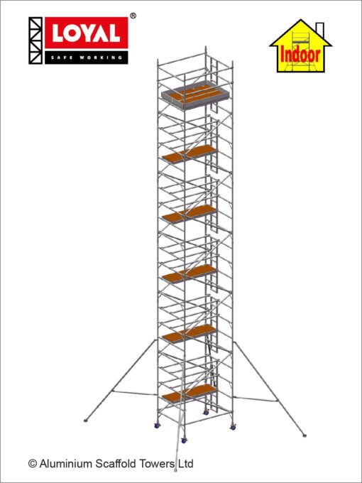13.2m(43'4") Working Height - Loyal Tower 1450 Plus, 1.8m(5'11") Long, Loyal Loyal Industrial Scaffold Tower Plus