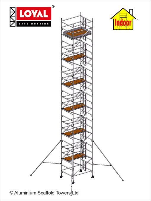 13.7m(44'11") Working Height - Loyal Tower 1450 Plus, 1.8m(5'11") Long, Loyal Loyal Industrial Scaffold Tower Plus