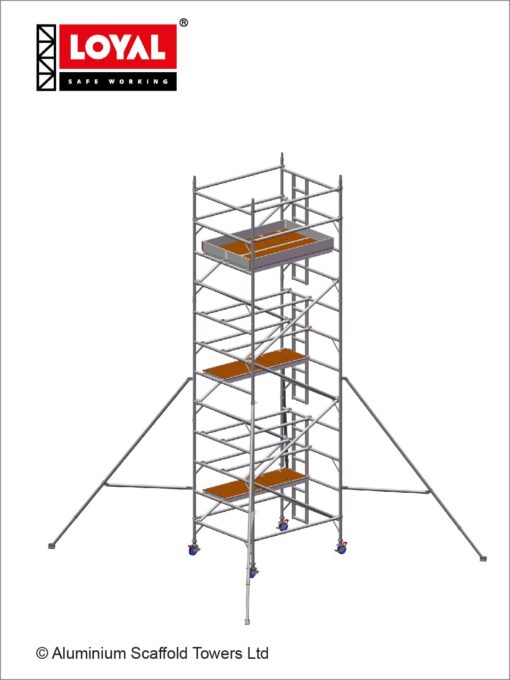 7.2m(23'8") Working Height - Loyal Tower 1450 Plus, 1.8m(5'11") Long, Loyal Loyal Industrial Scaffold Tower Plus