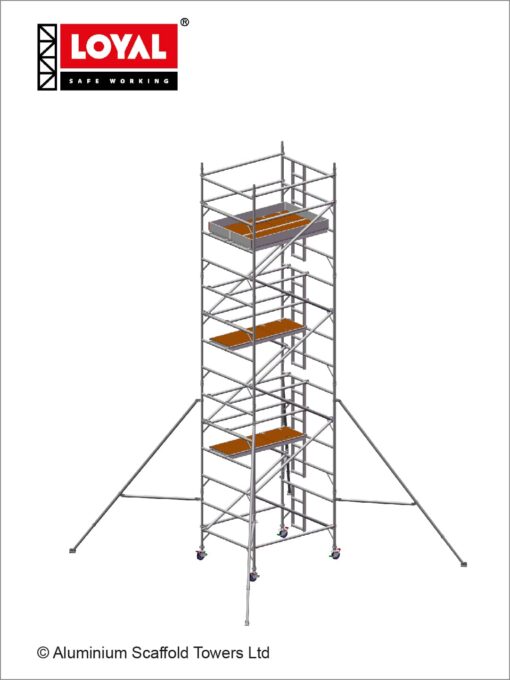 8.2m(26'11") Working Height - Loyal Tower 1450 Plus, 1.8m(5'11") Long, Loyal Loyal Industrial Scaffold Tower Plus