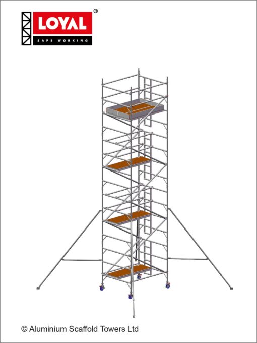 8.7m(28'7") Working Height - Loyal Tower 1450 Plus, 1.8m(5'11") Long, Loyal Loyal Industrial Scaffold Tower Plus