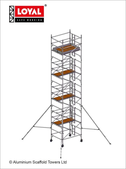 9.7m(31'10") Working Height - Loyal Tower 1450 Plus, 1.8m(5'11") Long, Loyal Loyal Industrial Scaffold Tower Plus