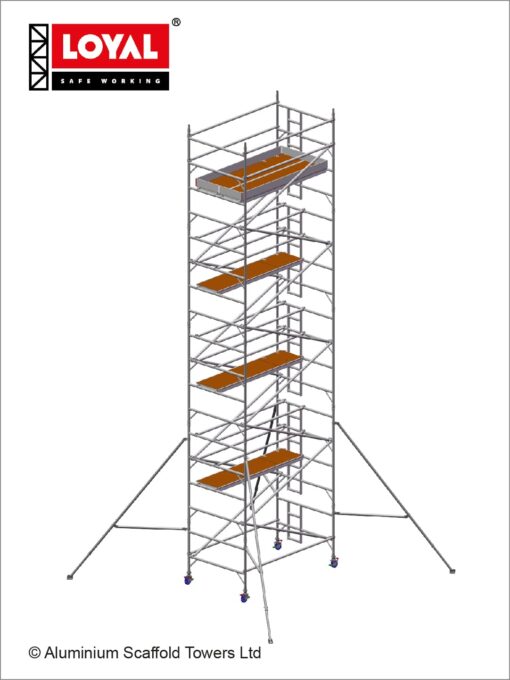 10.2m(33'6") Working Height - Loyal Tower 1450 Plus, 2.5m(8'2") Long, Loyal Loyal Industrial Scaffold Tower Plus