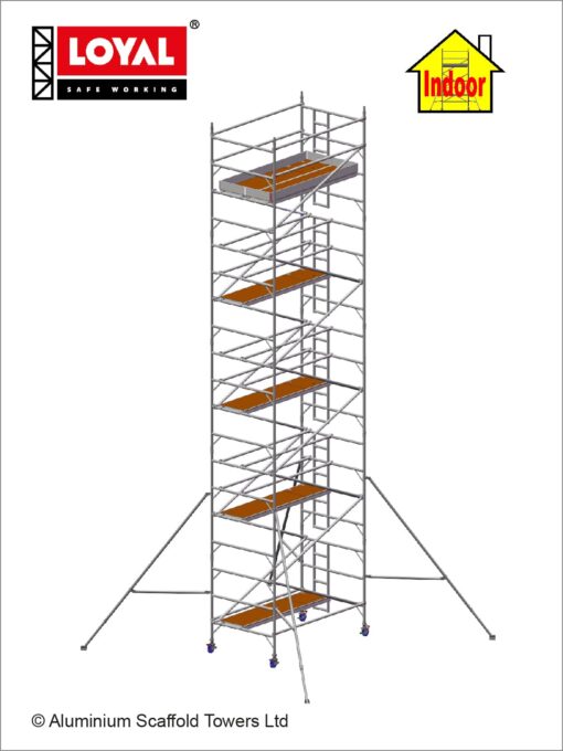 10.7m(35'1") Working Height - Loyal Tower 1450 Plus, 2.5m(8'2") Long, Loyal Loyal Industrial Scaffold Tower Plus