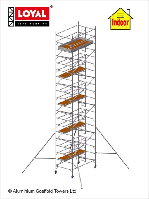 11.2m(36'9") Working Height - Loyal Tower 1450 Plus, 2.5m(8'2") Long, Loyal Loyal Industrial Scaffold Tower Plus