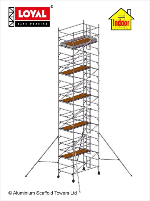 11.7m(38'5") Working Height - Loyal Tower 1450 Plus, 2.5m(8'2") Long, Loyal Loyal Industrial Scaffold Tower Plus