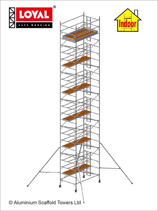 13.2m(43'4") Working Height - Loyal Tower 1450 Plus, 2.5m(8'2") Long, Loyal Loyal Industrial Scaffold Tower Plus