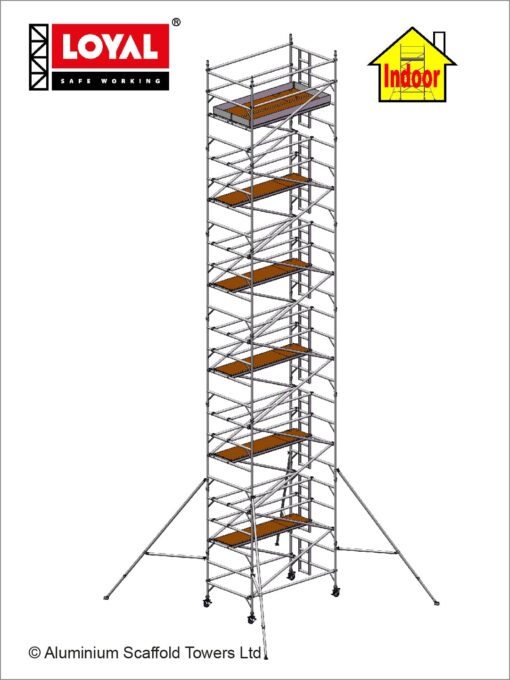 13.7m(44'11") Working Height - Loyal Tower 1450 Plus, 2.5m(8'2") Long, Loyal Loyal Industrial Scaffold Tower Plus