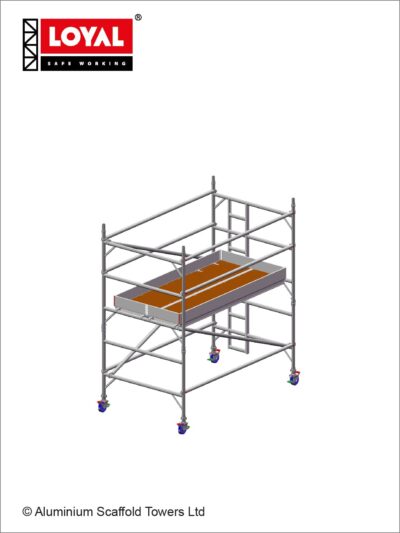 3.7m(12'2") Working Height - Loyal Tower 1450 Plus, 2.5m(8'2") Long, Loyal Loyal Industrial Scaffold Tower Plus