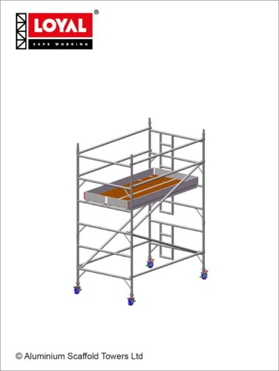 4.2m(13'9") Working Height - Loyal Tower 1450 Plus, 2.5m(8'2") Long, Loyal Loyal Industrial Scaffold Tower Plus