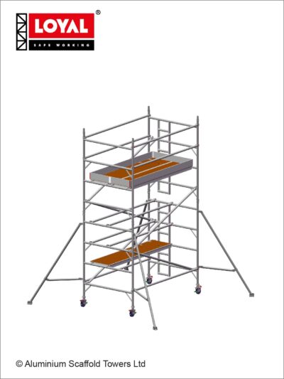 5.2m(17'7") Working Height - Loyal Tower 1450 Plus, 2.5m(8'2") Long, Loyal Loyal Industrial Scaffold Tower Plus