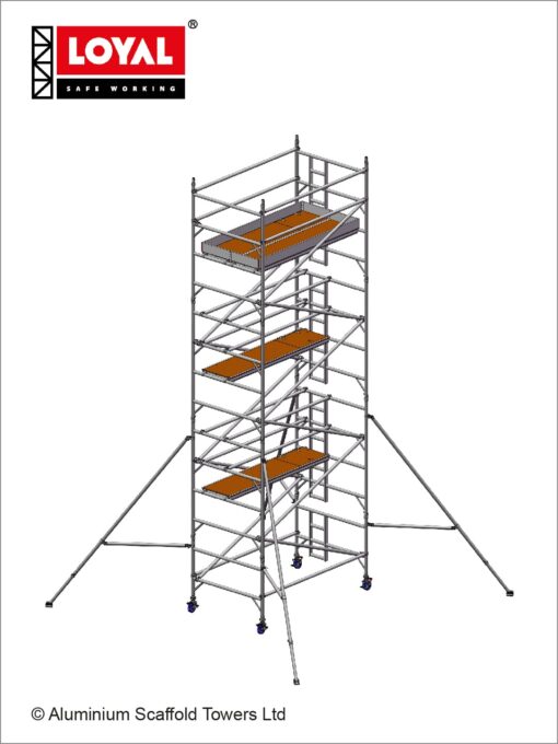 8.2m(26'11") Working Height - Loyal Tower 1450 Plus, 2.5m(8'2") Long, Loyal Loyal Industrial Scaffold Tower Plus