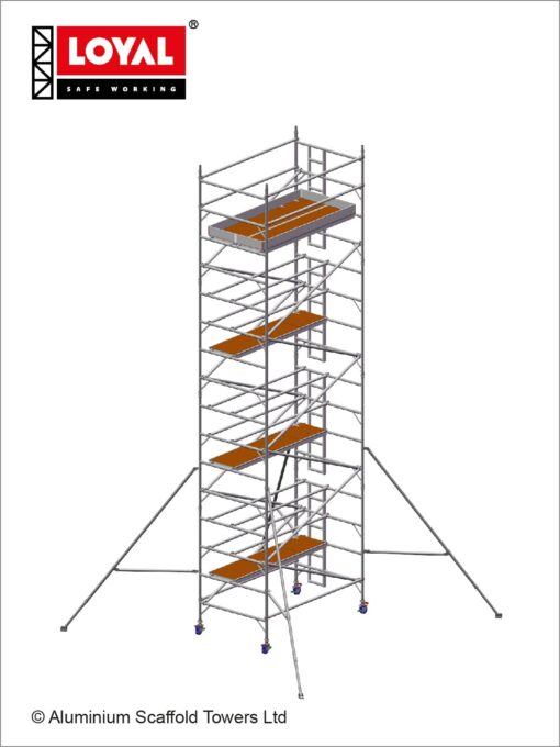 9.2m(30'2") Working Height - Loyal Tower 1450 Plus, 2.5m(8'2") Long, Loyal Loyal Industrial Scaffold Tower Plus