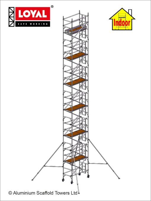 13.7m(44'11") Working Height - Loyal Tower 850 Plus, 1.8m(5'11") Long, Loyal Loyal Industrial Scaffold Tower Plus