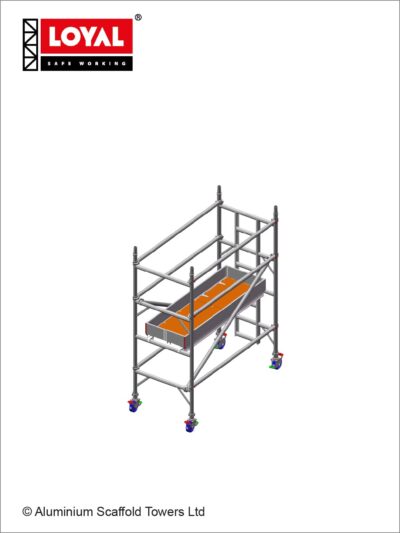 3.2m(10'6") Working Height - Loyal Tower 850 Plus, 1.8m(5'11") Long, Loyal Loyal Industrial Scaffold Tower Plus