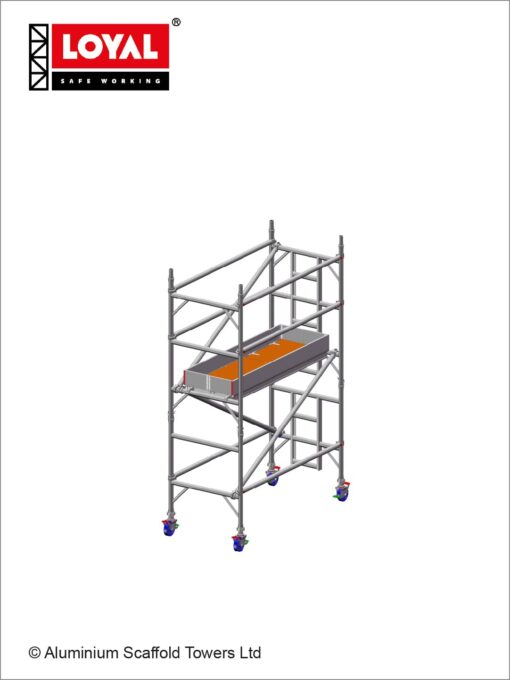 3.7m(12'2") Working Height - Loyal Tower 850 Plus, 1.8m(5'11") Long, Loyal Loyal Industrial Scaffold Tower Plus