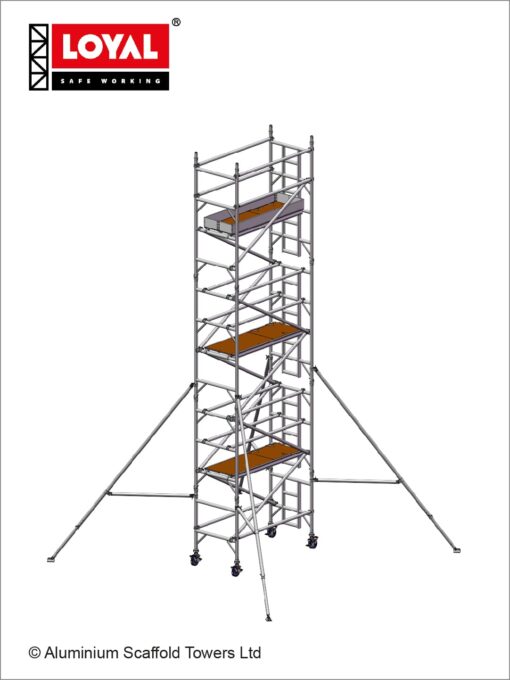 7.7m(25'3") Working Height - Loyal Tower 850 Plus, 1.8m(5'11") Long, Loyal Loyal Industrial Scaffold Tower Plus