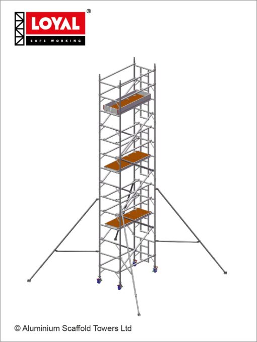 8.2m(26'11") Working Height - Loyal Tower 850 Plus, 1.8m(5'11") Long, Loyal Loyal Industrial Scaffold Tower Plus