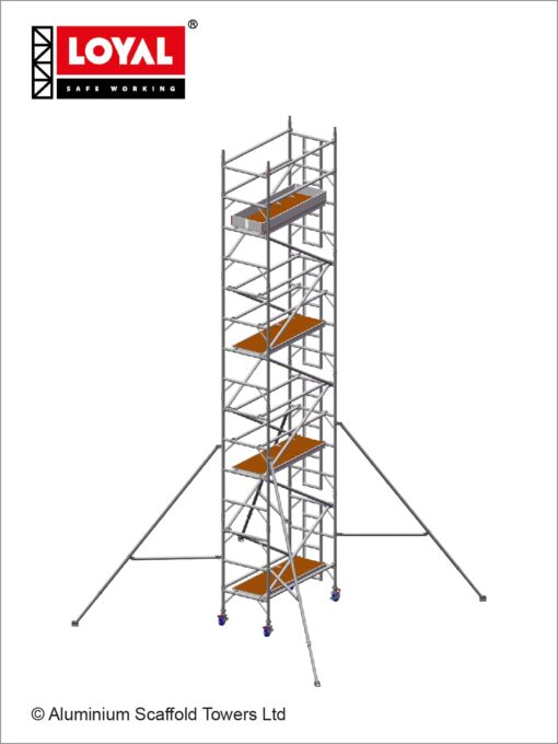 8.7m(28'7") Working Height - Loyal Tower 850 Plus, 1.8m(5'11") Long, Loyal Loyal Industrial Scaffold Tower Plus