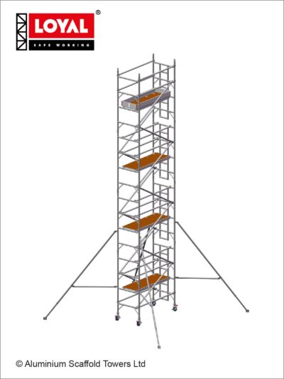 9.2m(30'2") Working Height - Loyal Tower 850 Plus, 1.8m(5'11") Long, Loyal Loyal Industrial Scaffold Tower Plus