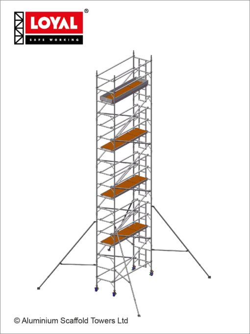 10.2m(33'6") Working Height - Loyal Tower 850 Plus, 2.5m(8'2") Long, Loyal Loyal Industrial Scaffold Tower Plus