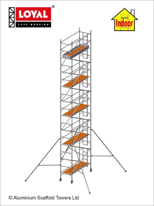 10.7m(35'1") Working Height - Loyal Tower 850 Plus, 2.5m(8'2") Long, Loyal Loyal Industrial Scaffold Tower Plus