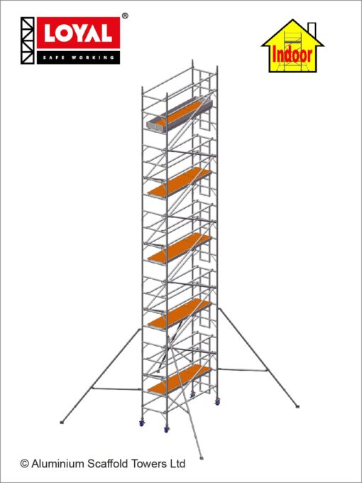 11.2m(36'9") Working Height - Loyal Tower 850 Plus, 2.5m(8'2") Long, Loyal Loyal Industrial Scaffold Tower Plus