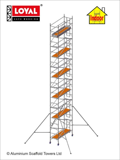 12.7m(41'8") Working Height - Loyal Tower 850 Plus, 2.5m(8'2") Long, Loyal Loyal Industrial Scaffold Tower Plus