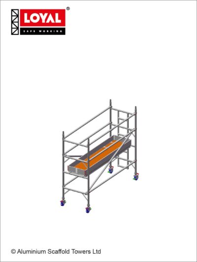 3.2m(10'6") Working Height - Loyal Tower 850 Plus, 2.5m(8'2") Long, Loyal Loyal Industrial Scaffold Tower Plus