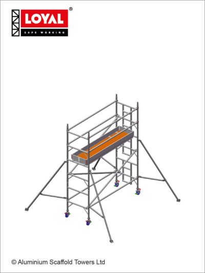4.2m(13'9") Working Height - Loyal Tower 850 Plus, 2.5m(8'2") Long, Loyal Loyal Industrial Scaffold Tower Plus