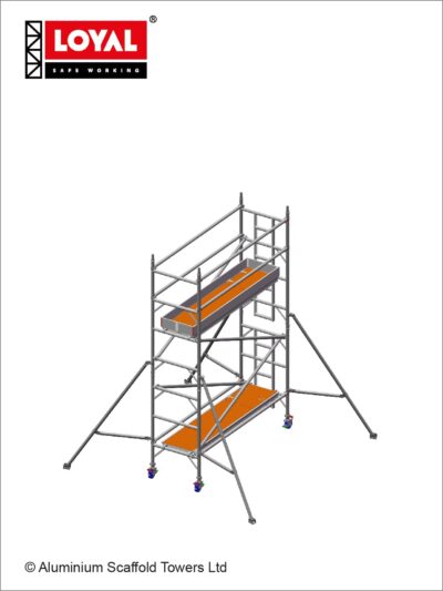 4.7m(15'5") Working Height - Loyal Tower 850 Plus, 2.5m(8'2") Long, Loyal Loyal Industrial Scaffold Tower Plus