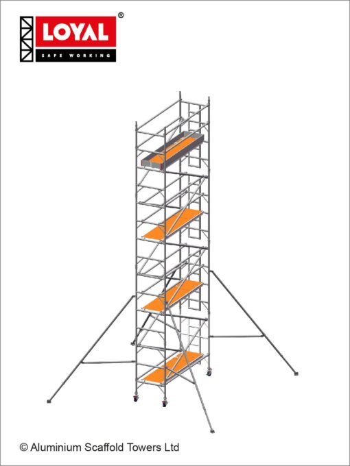 8.7m(28'7") Working Height - Loyal Tower 850 Plus, 2.5m(8'2") Long, Loyal Loyal Industrial Scaffold Tower Plus